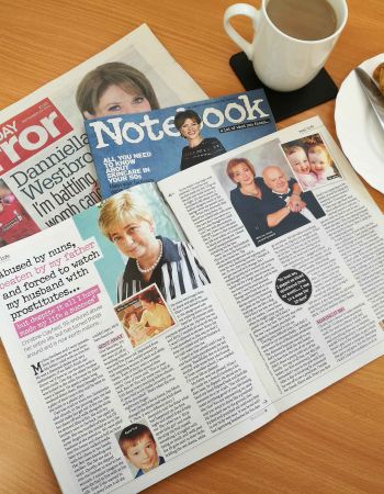 Christine Clayfield author of No Fourth River featured in The Sunday Mirror Notebook